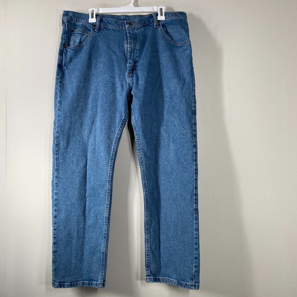 Wrangler REGULAR FIT Denim Jeans Men's 38 x 30 Mid Rise Blue Casual Pants